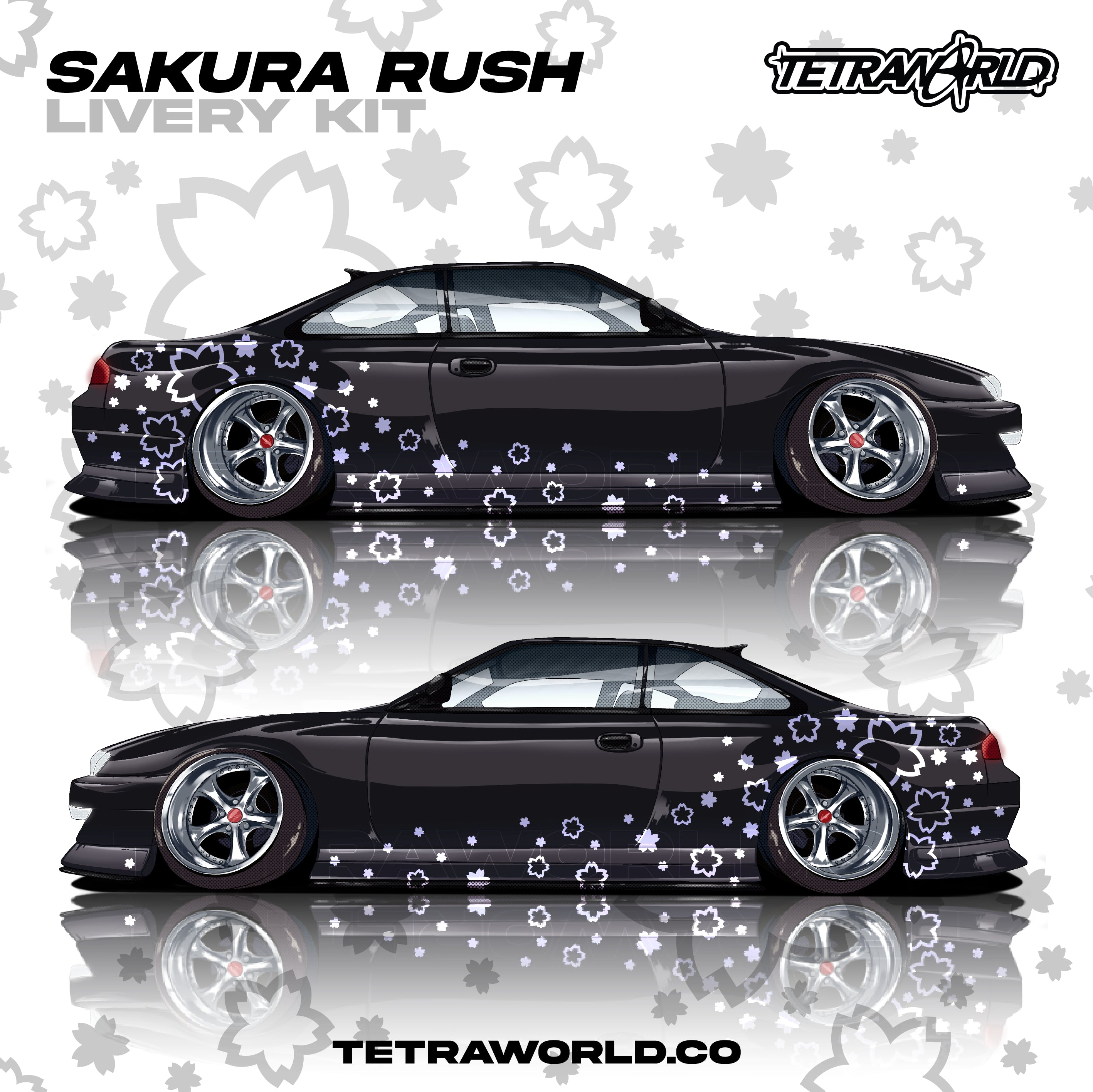 Sarasa  Wooeblock  Patterns デザインライブラリー SAKURA RUSH LIVERY KIT – TETRAWORLD