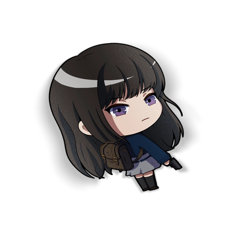GUN GIRL CHIBI DECAL
