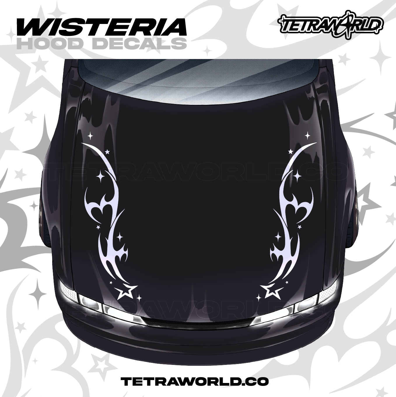 WISTERIA HOOD DECALS
